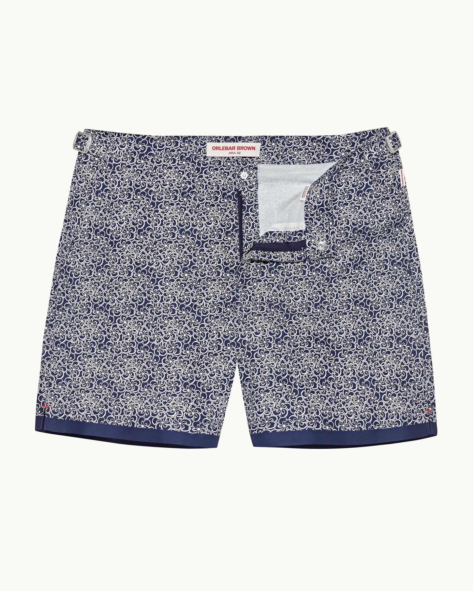 Bulldog Midnight Navy Floral Mid-Length Swim Shorts | Midnight Navy