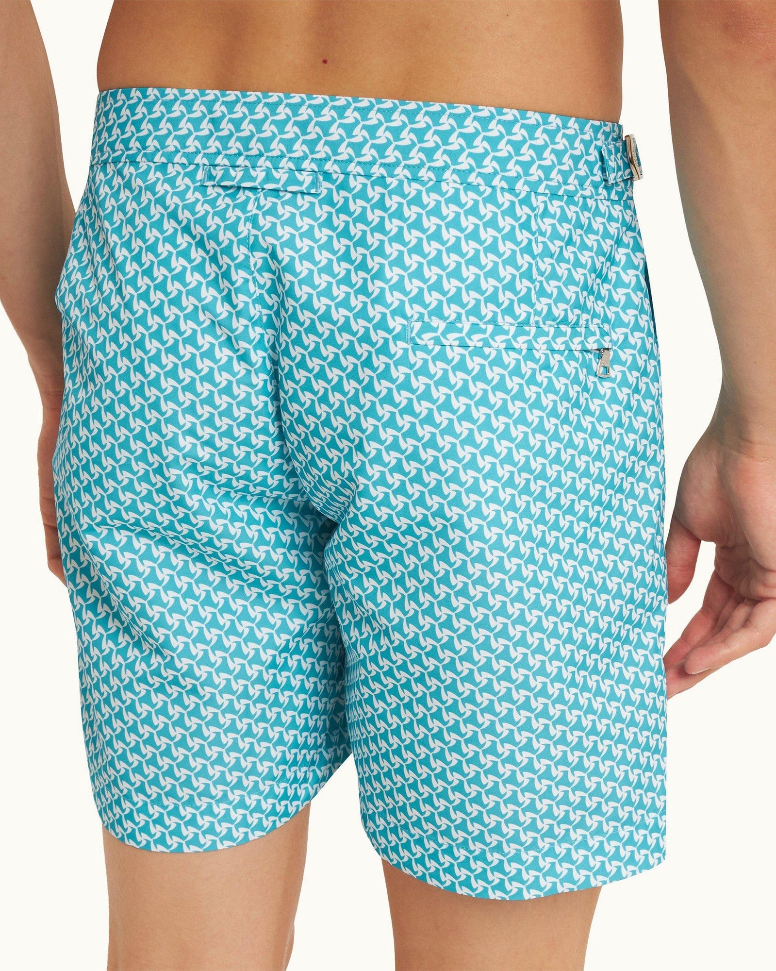 Bulldog Crystal Sea Gyre Mid-Length Swim Shorts | Crystal Sea