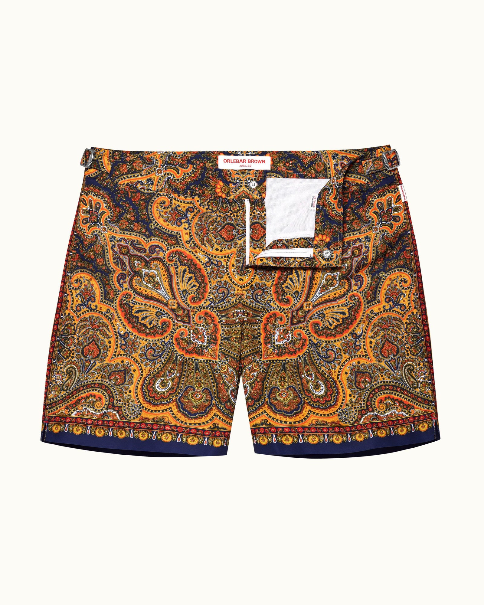 Lagoon Blue Mystique Paisley Mid-Length Swim Shorts | Lagoon Blue