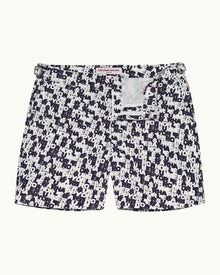 Bulldog Navy/White O.B Monogram Mid-Length Swim Shorts | Navy/White