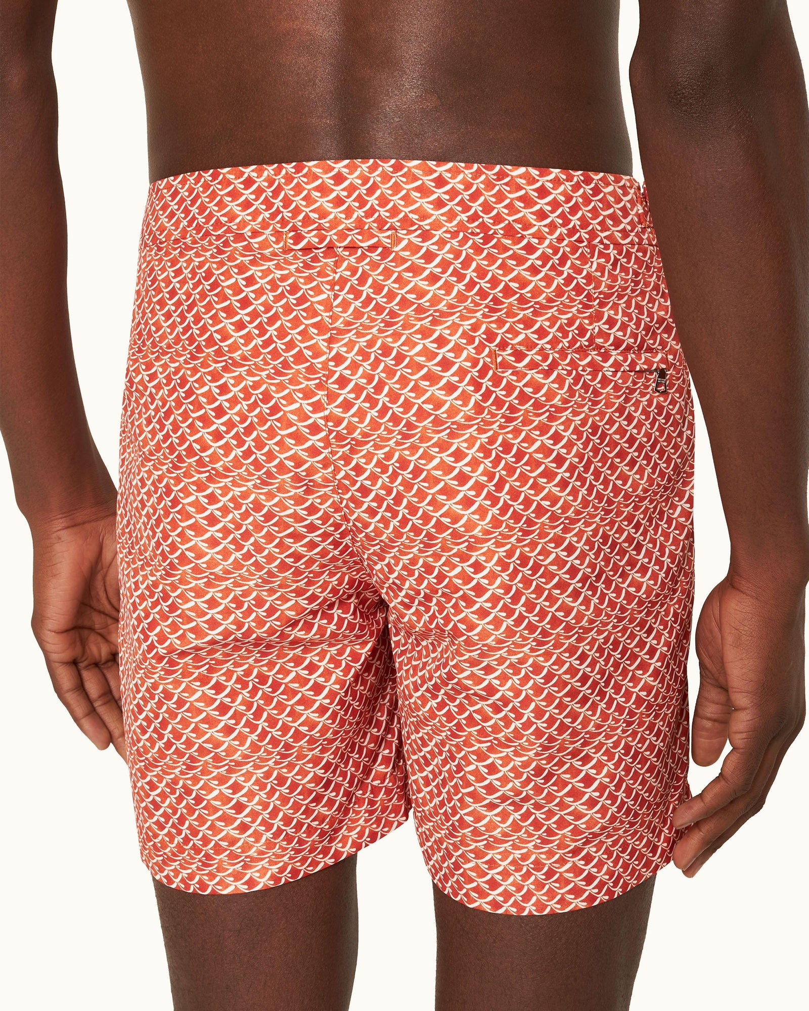 Bulldog Firestone Wave Print Mid-Length Swim Shorts | Firestone