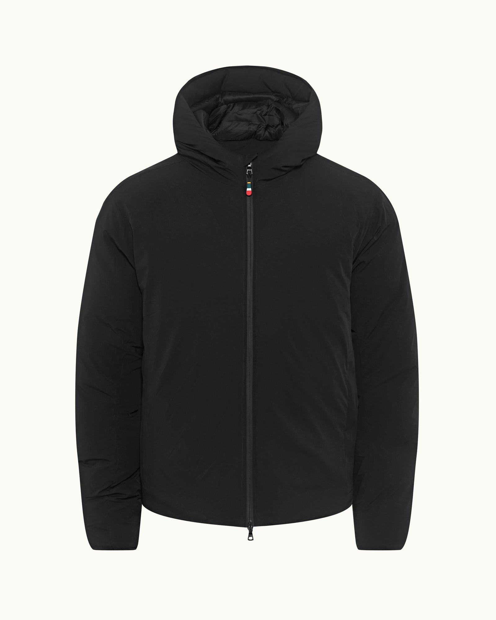 Bunec Black Down-fill Hooded Coat | Black