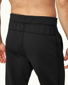 Black Tailored Fit Merino-Blend Sweatpants | Black