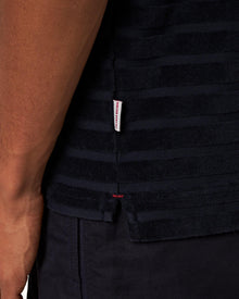 Doran Towelling Night Iris Classic Fit Towelling Polo Shirt | Night Iris