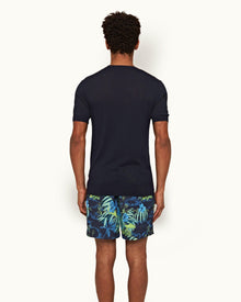 Night Iris Tailored Fit Pointelle T-shirt | Night Iris