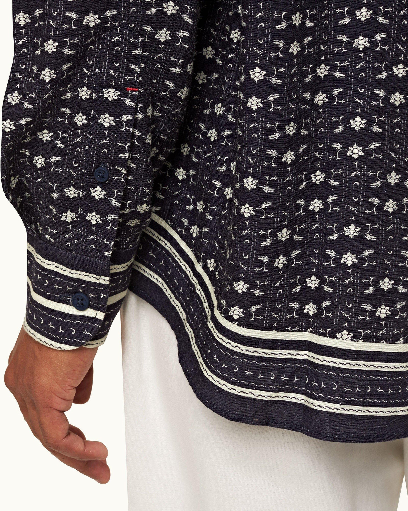 Dark Sapphire/Sea Mist Bandana Relaxed Fit Classic Collar Shirt | Dark Sapphire/Sea Mist