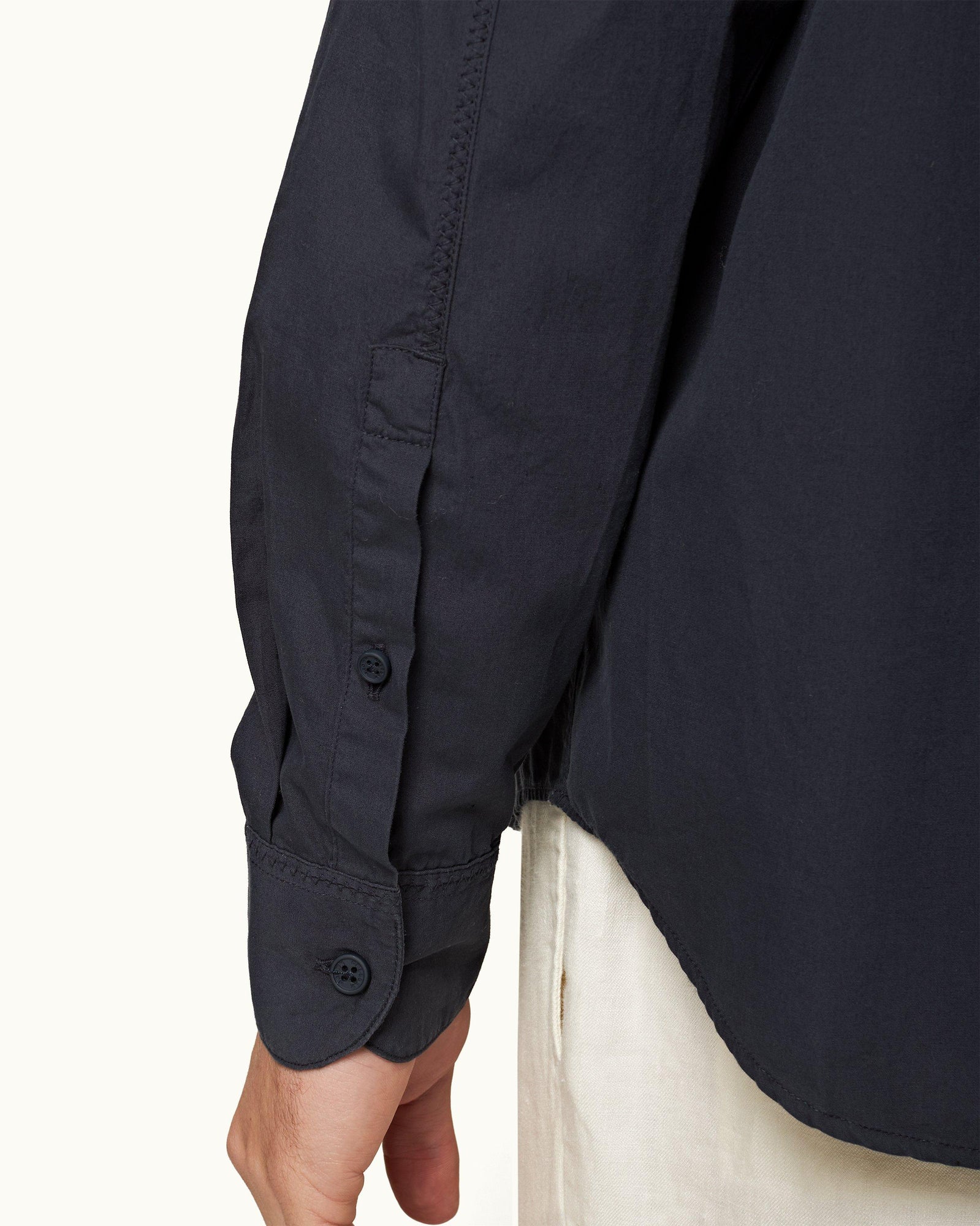 Relaxed Fit Classic Collar Organic Cotton Shirt In Night Iris Blue | Night Iris