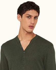 Forest Night Classic Fit Long-Sleeve Cashmere T-shirt | Forest Night