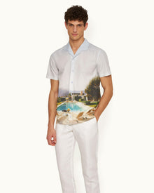 Hibbert Kaufmann Cocktail Photographic Print Classic Fit Capri Collar Shirt | Kaufmann Cocktail