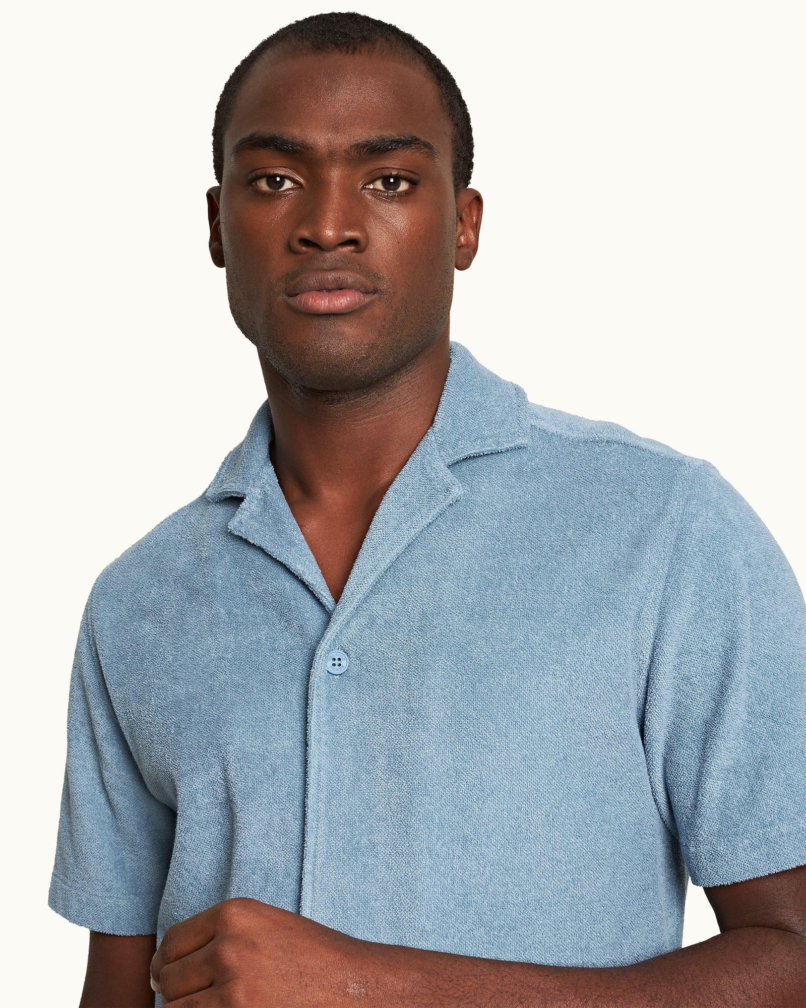 Men | Howell Towelling Shirt | Wish Blue