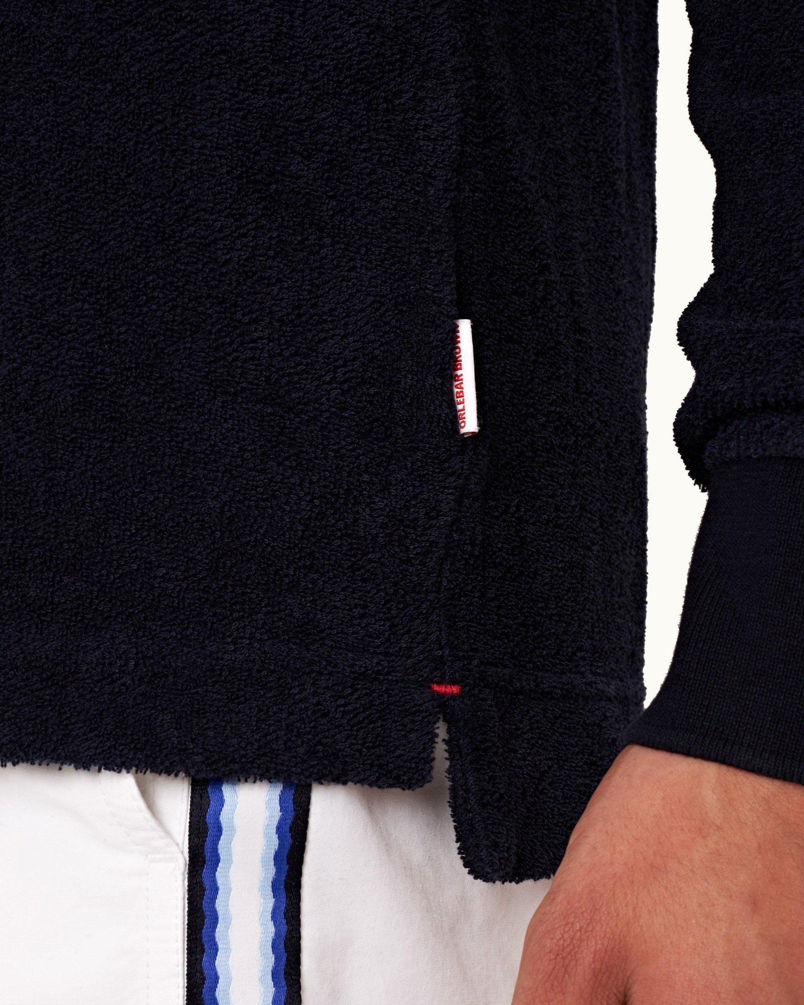 Night Iris Classic Fit Half-Zip Long-Sleeve Polo Shirt | Night Iris