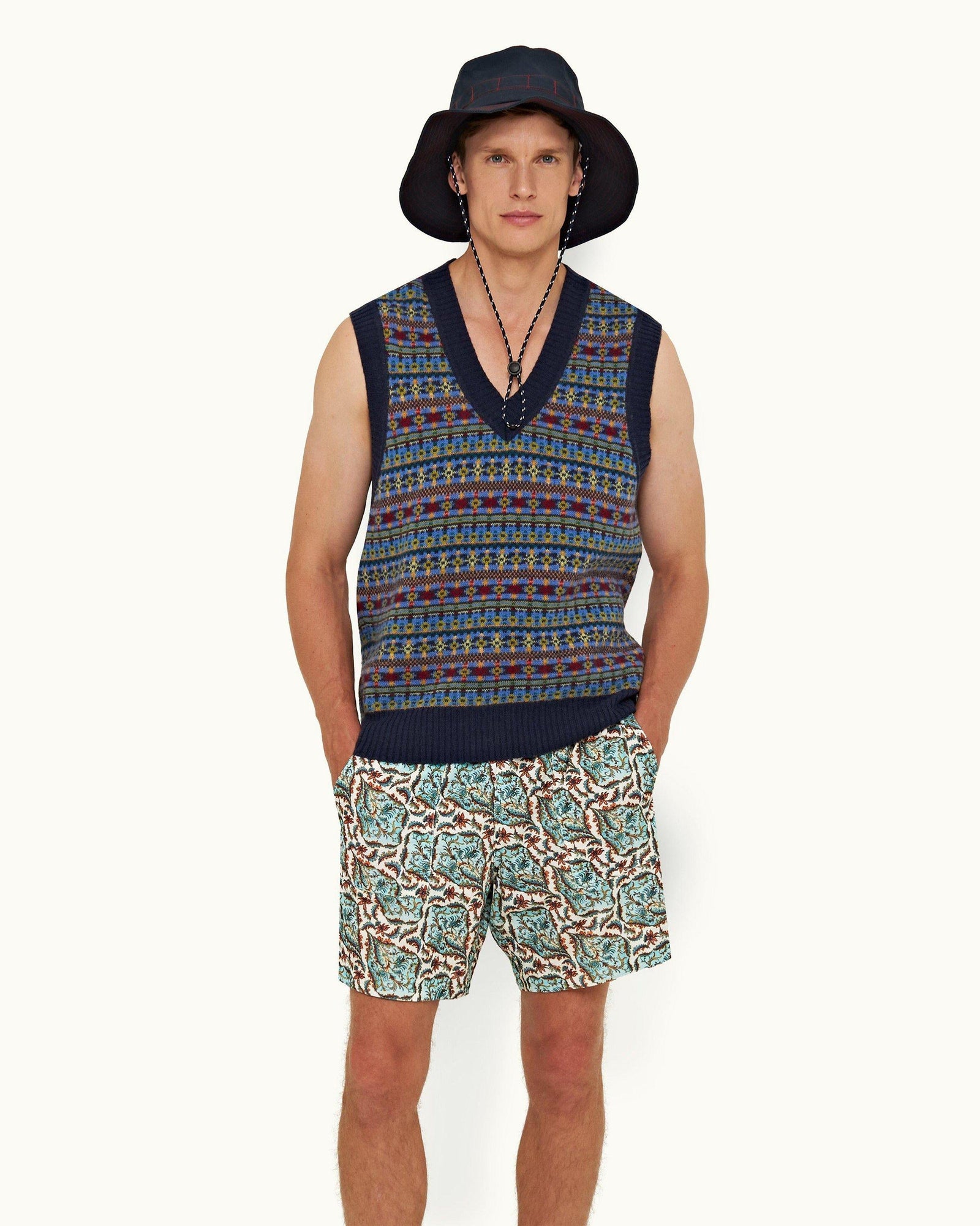 Multi Fair Isle Lambswool Tank Top | Multi