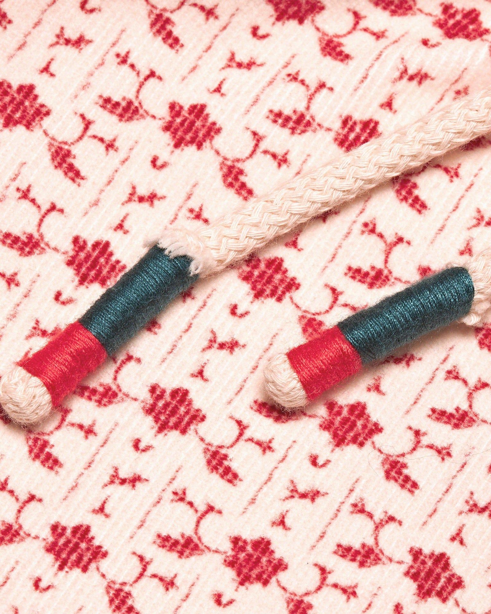 Sea Mist/Vermillion Bandana Relaxed Fit Drawcord Cotton Corduroy Shorts | Sea Mist/Vermillion