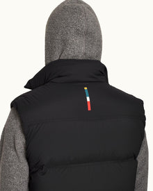 Black Relaxed Fit Down-Fill Gilet | Black