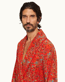 Vermillion Solo Fantasy Poplin Shawl Collar Robe | Vermillion