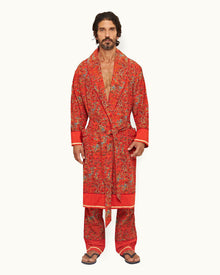 Vermillion Solo Fantasy Poplin Shawl Collar Robe | Vermillion