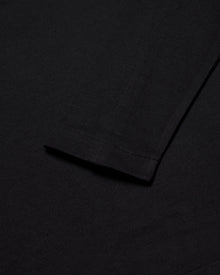 Black Classic Fit Crewneck Long-Sleeve Ice Wool T-shirt | Black