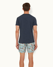 Nocturnal Navy Crew Neck Garment Dye Cotton T-shirt | Nocturnal Navy