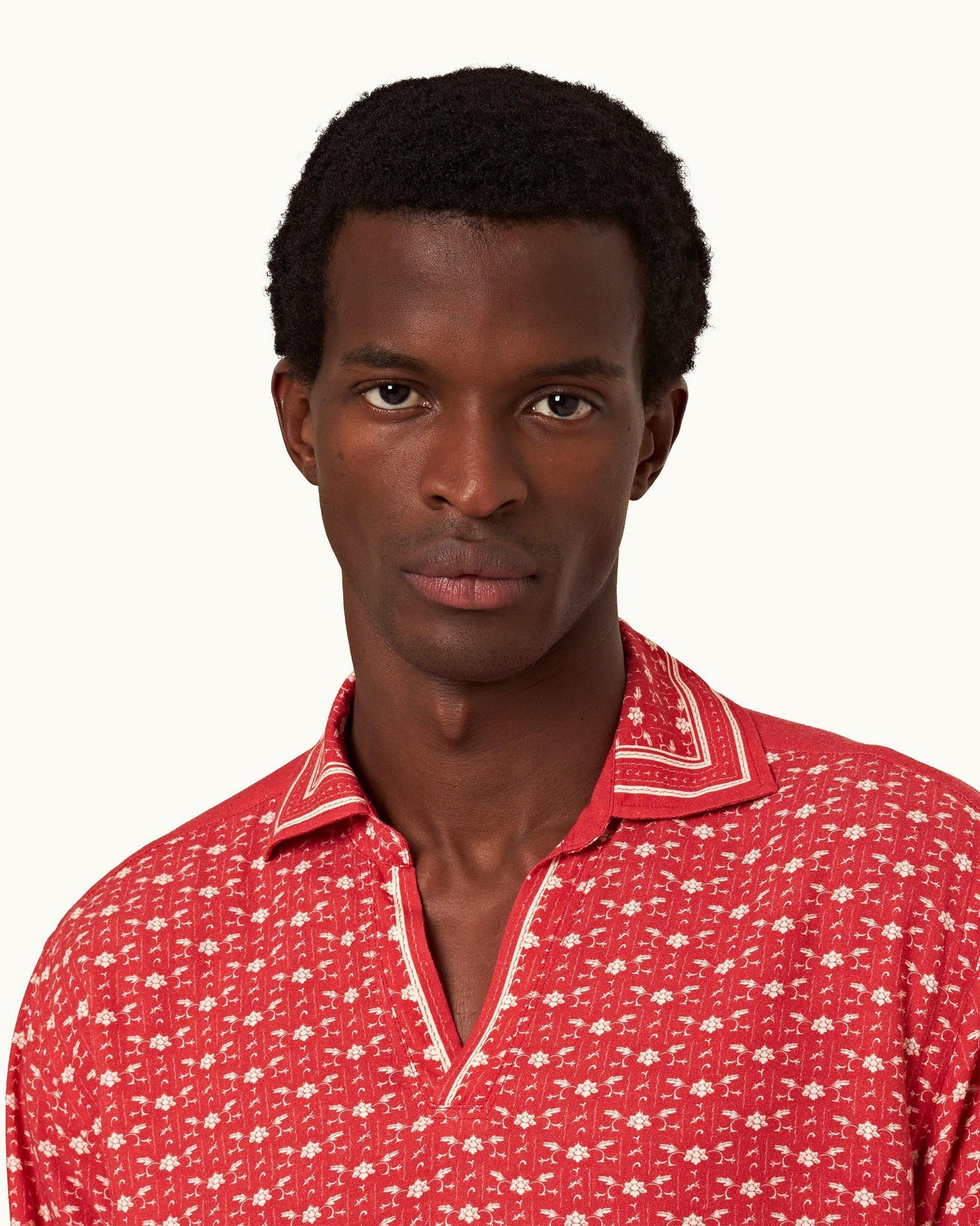 Vermillion/Sea Mist Bandana Relaxed Fit Overhead Shirt | Vermillion/Sea Mist