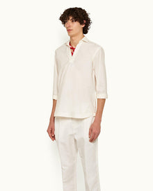 White Sand Resort Collar Long-Sleeve Shirt | White Sand