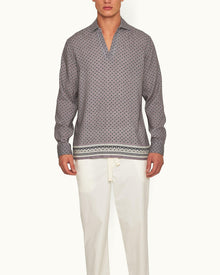 Ridley Taro Solmio Print Relaxed Fit Overhead Shirt | Taro