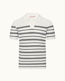 Men | Roddy Stripe Polo | White/Night Iris