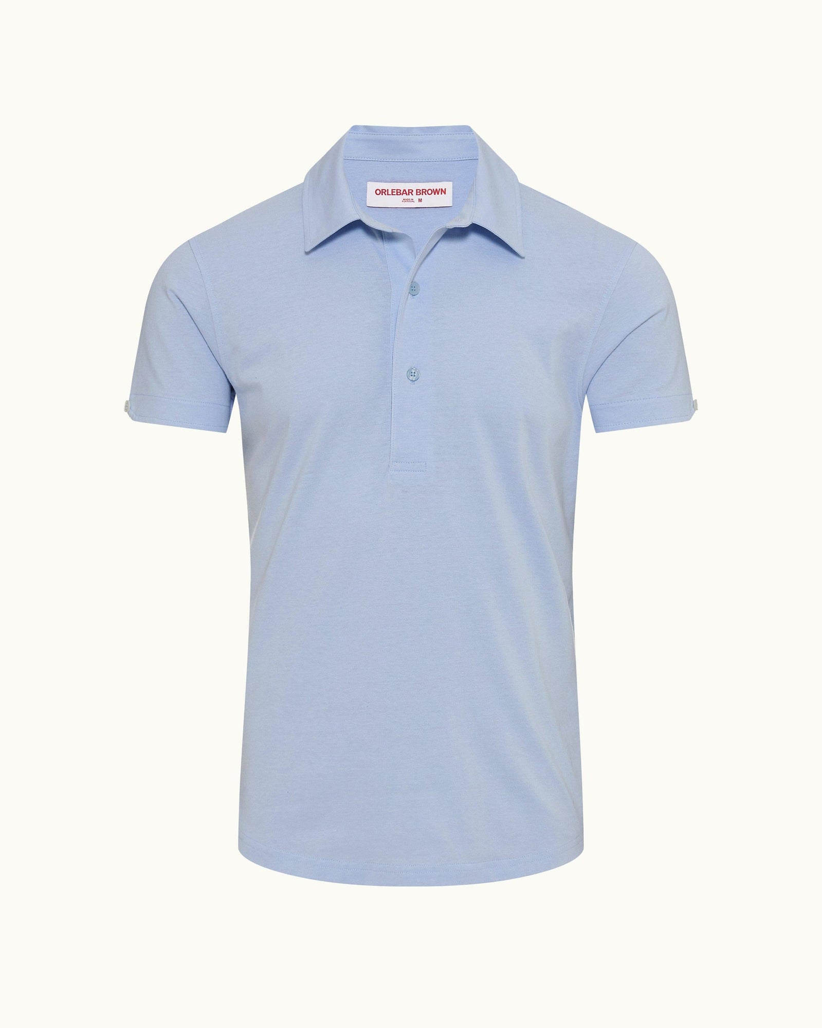 Sebastian Silk Tailored Fit Cotton-Silk Polo Shirt In Hush Blue | Hush