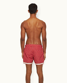 Vermillion/Sea Mist Bandana Shorter-Length Swim Shorts | Vermillion/Sea Mist