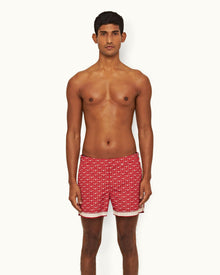Vermillion/Sea Mist Bandana Shorter-Length Swim Shorts | Vermillion/Sea Mist