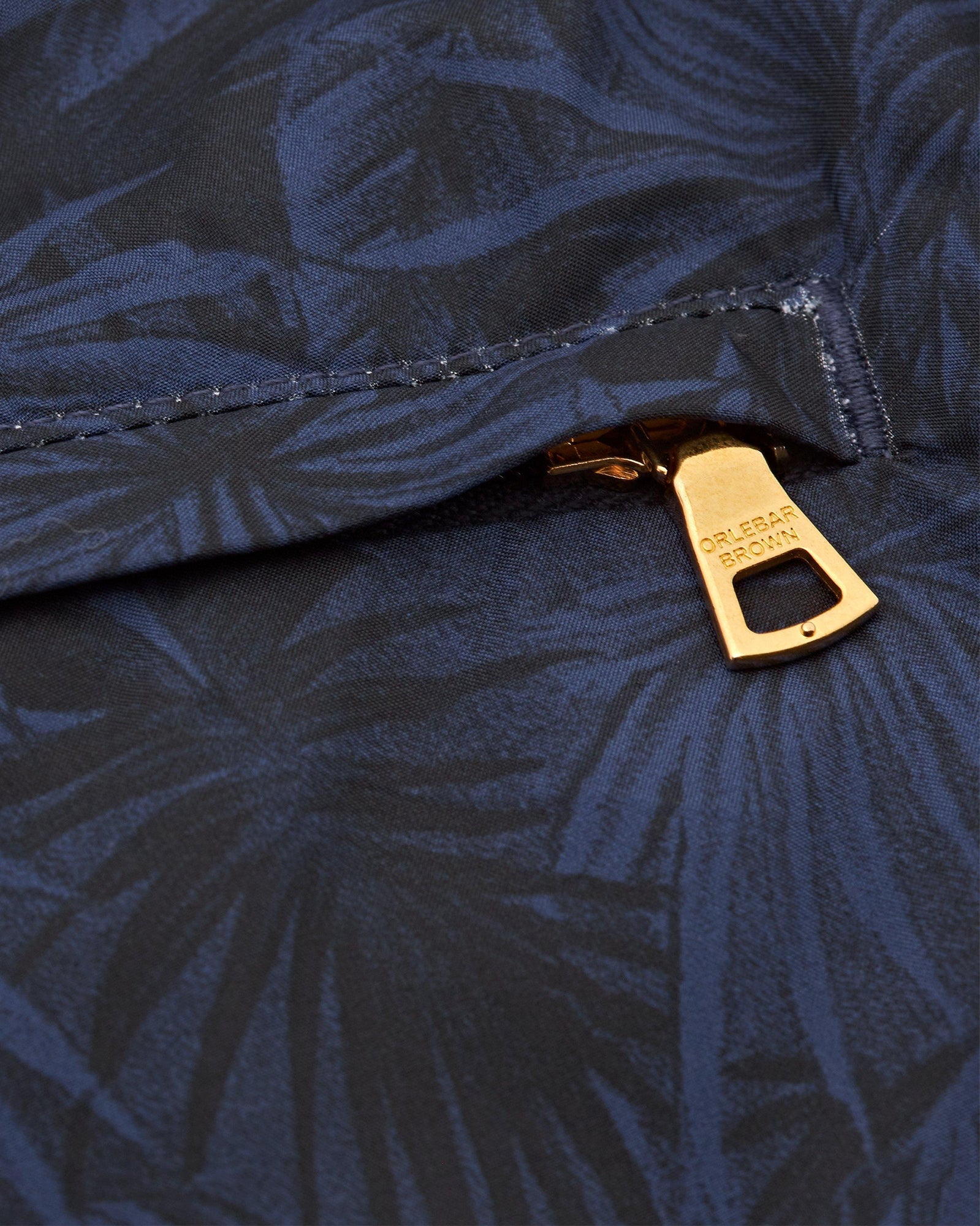 Setter Drawcord Midnight Navy Palmed Shorter-Length Drawcord Swim Shorts | Midnight Navy