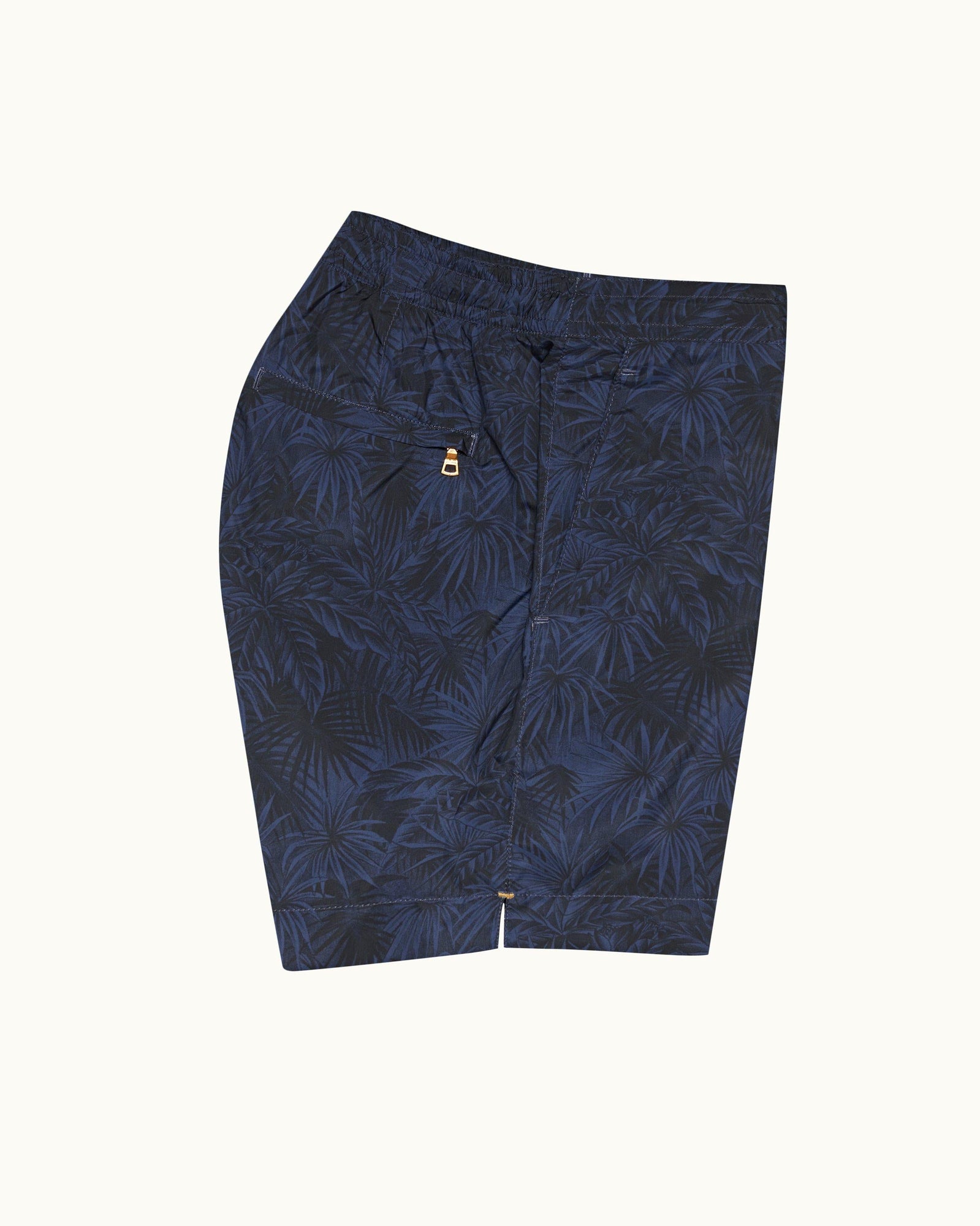 Setter Drawcord Midnight Navy Palmed Shorter-Length Drawcord Swim Shorts | Midnight Navy