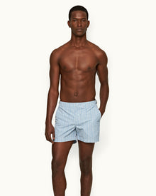 Setter Blue Ash Wavie Shorter-Length Swim Shorts | Blue Ash