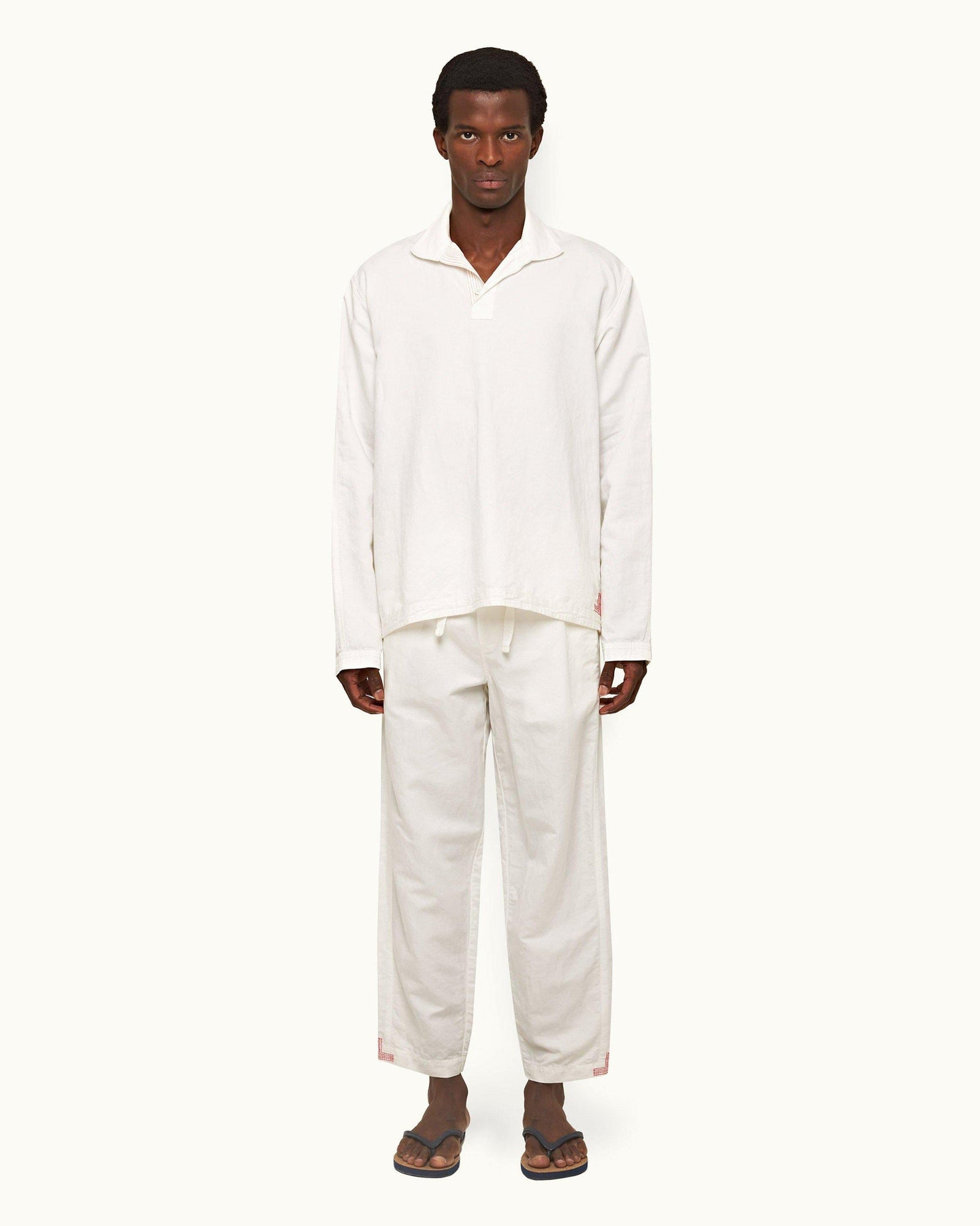 Sea Mist Tailored Fit Single Pleat Stretch-Cotton Trousers | Sea Mist