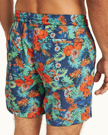 Multi Anemone Drawcord Mid-Length Swim Shorts | Multicolour
