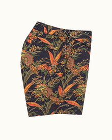 Standard Midnight Navy Lotus Mid-Length Drawcord Swim Shorts | Midnight Navy