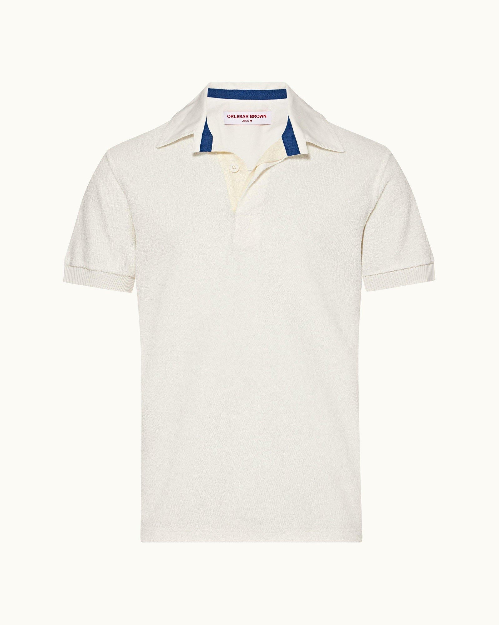 Sea Mist Classic Fit Short-Sleeve Pique Towelling Polo Shirt | Sea Mist