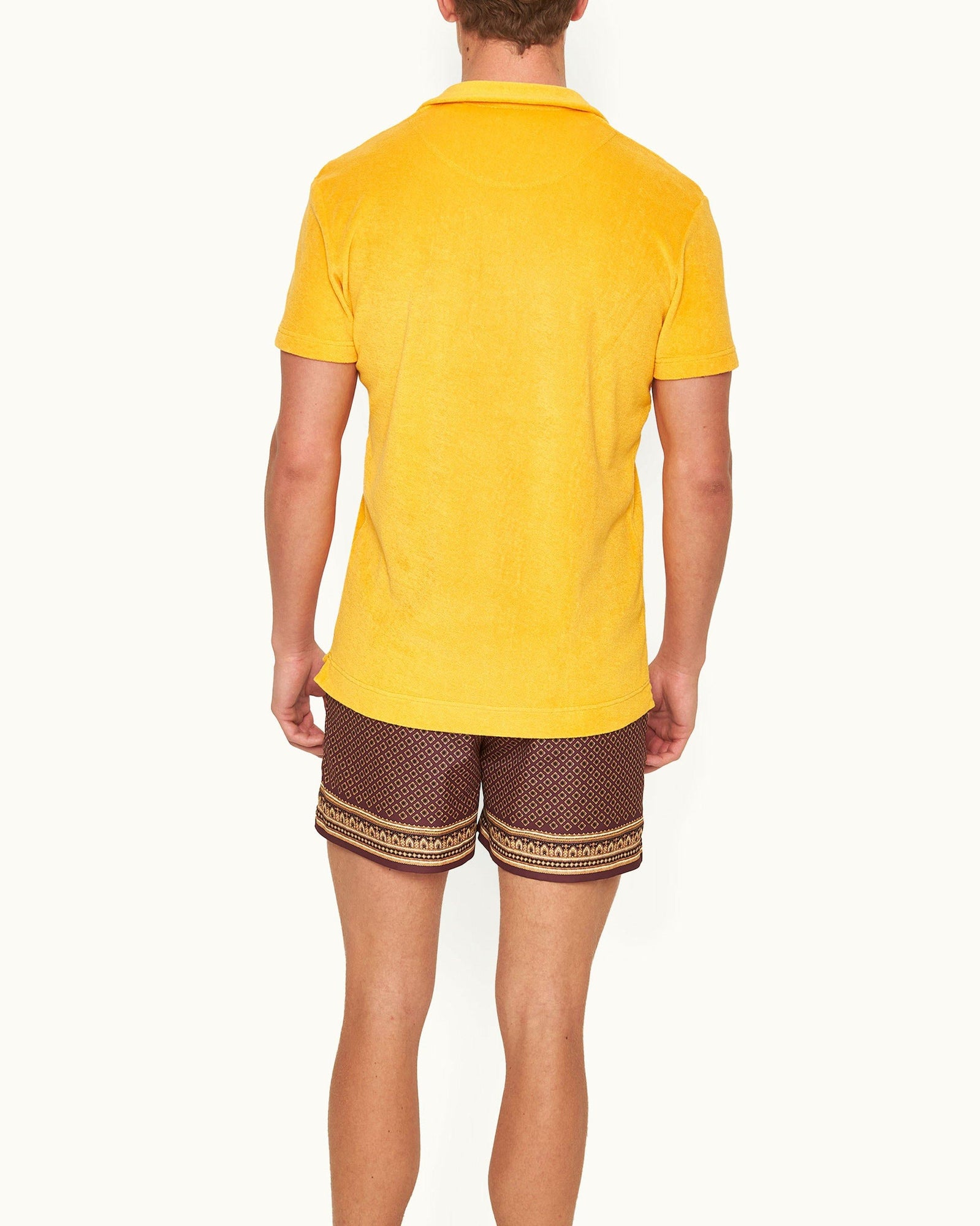 Mango Tailored Fit Organic Cotton Towelling Resort Polo Shirt | Mango