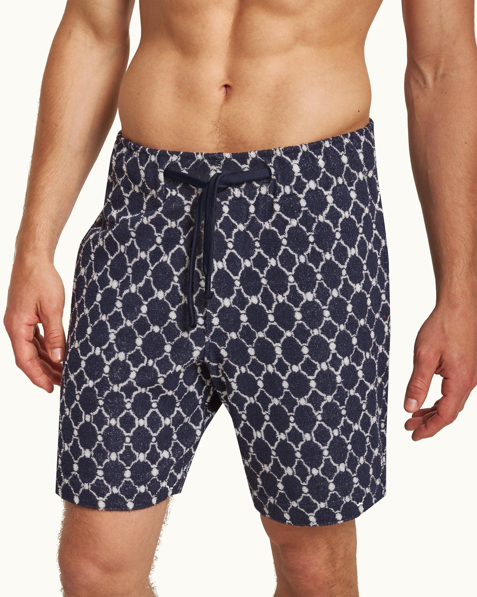 Men | Trevone Towelling Jogger Short | Midnight Navy