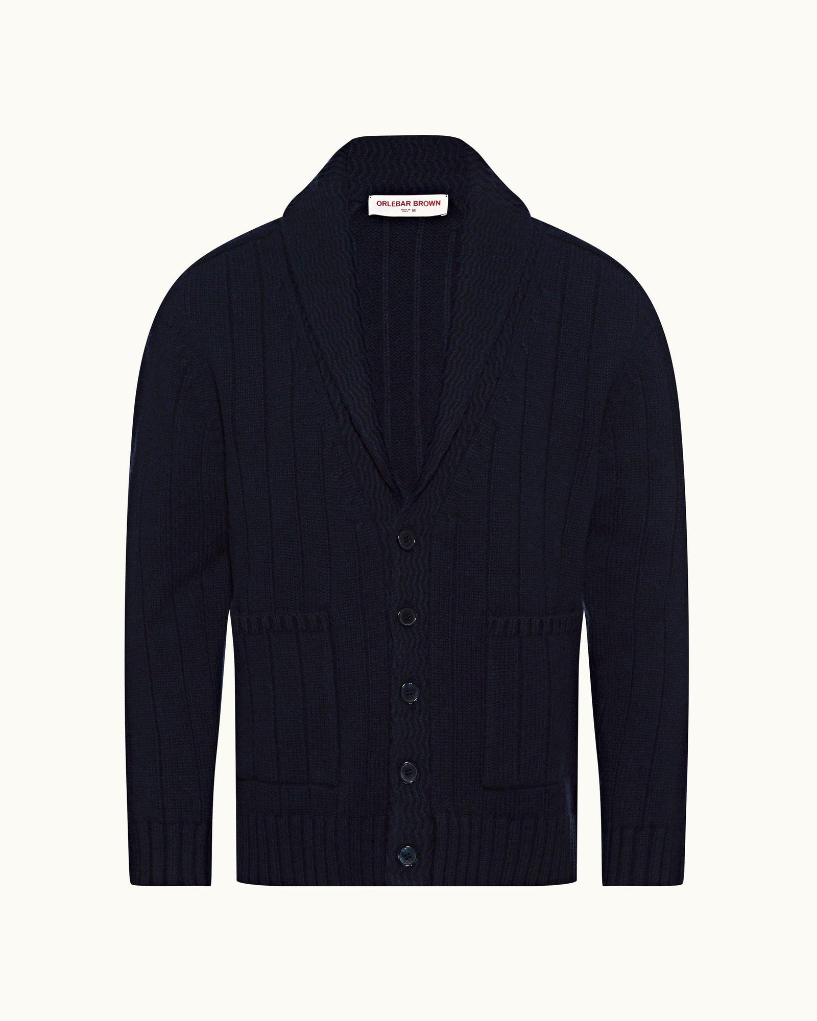 Night Iris Shawl Neck Lambswool Cardigan | Night Iris