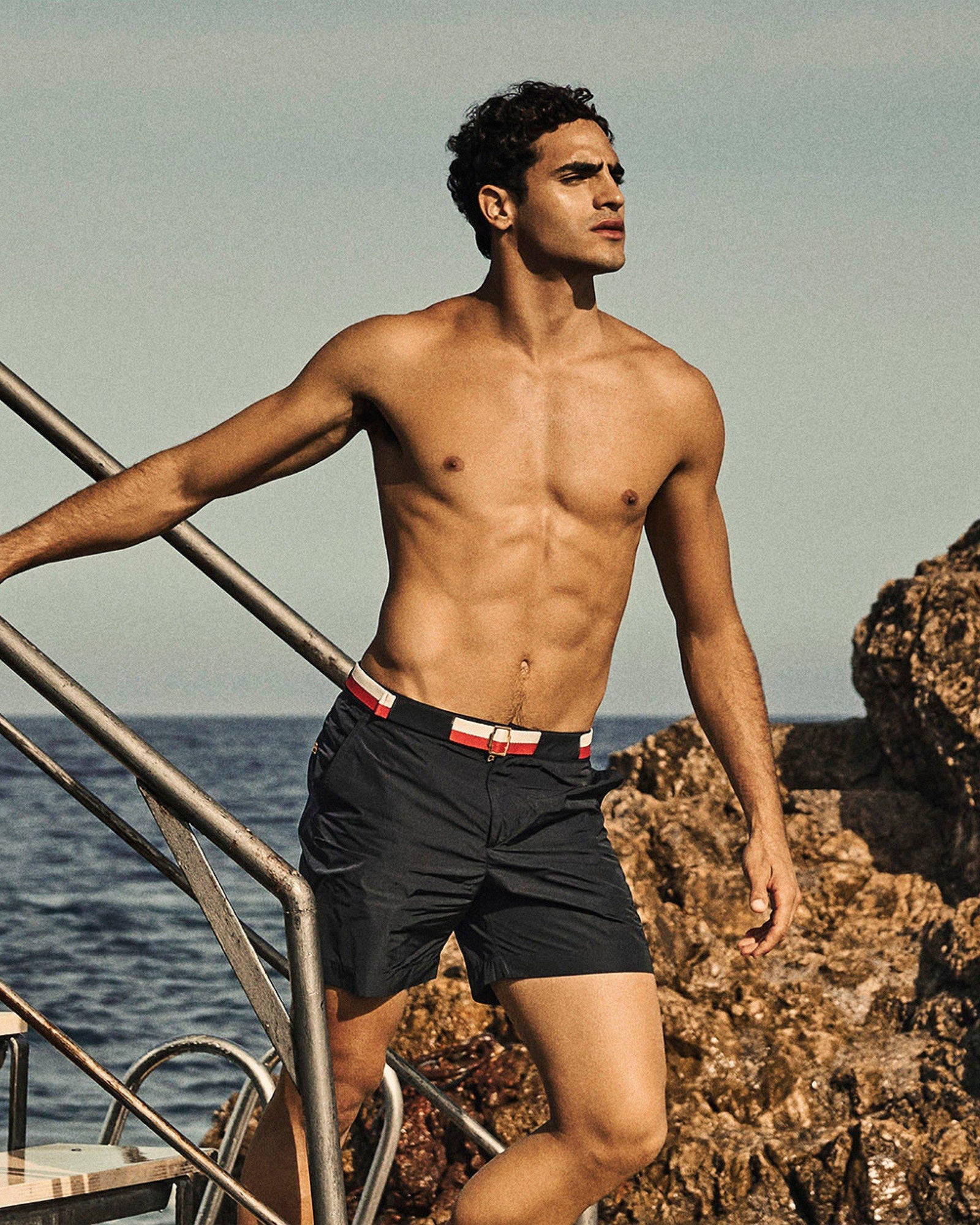 Men | Afador Stripe Jogger Short | Navy