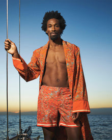 Vermillion Solo Fantasy Poplin Shawl Collar Robe | Vermillion