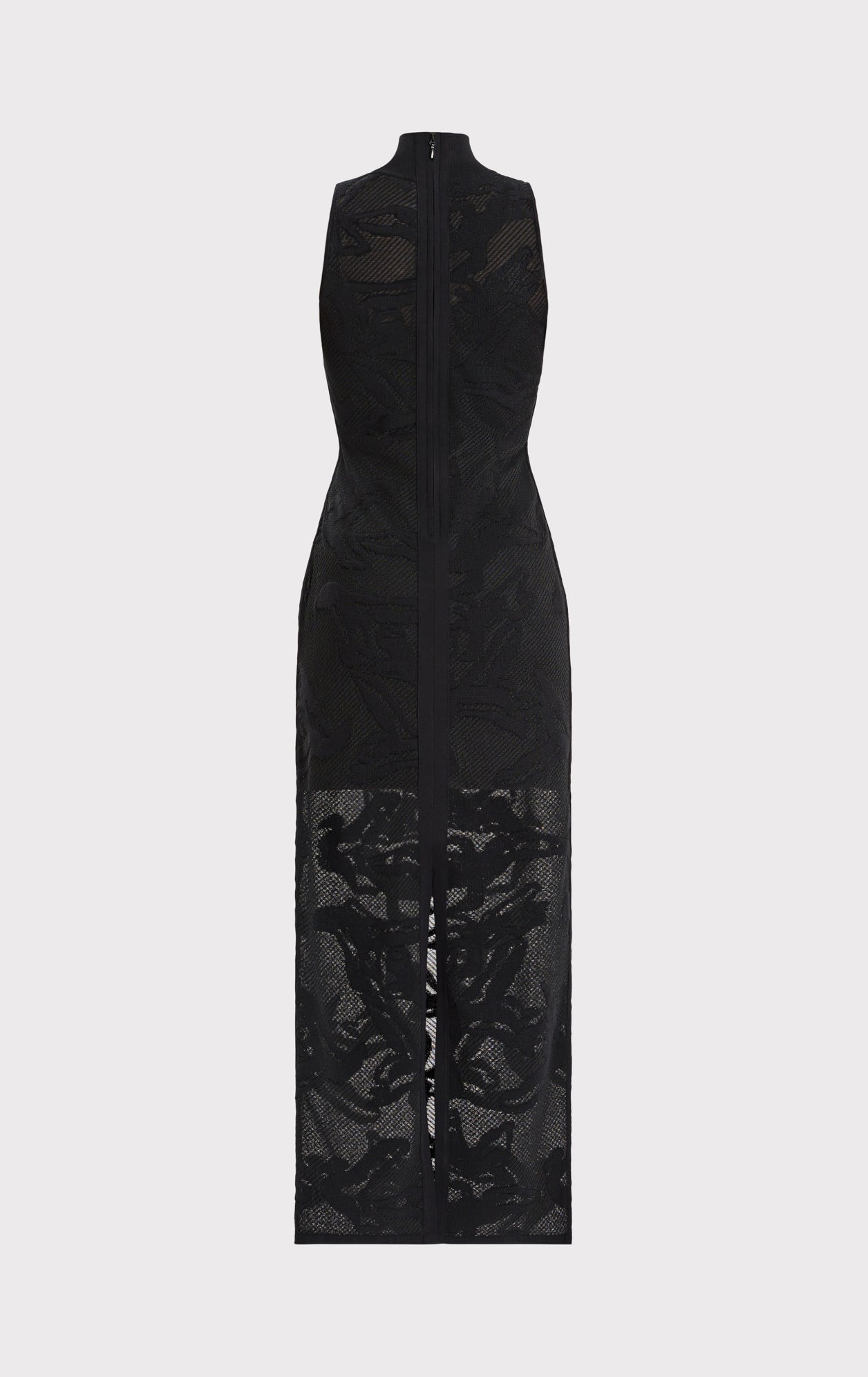 Sheer Jacquard Gown | Black