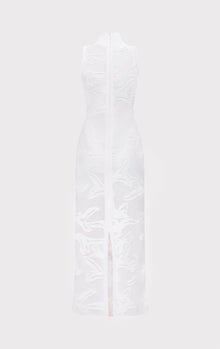 Sheer Jacquard Gown | Alabaster