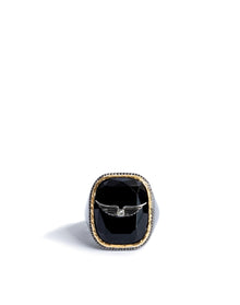 Women | Rock Signet Ring | Shiny Gun