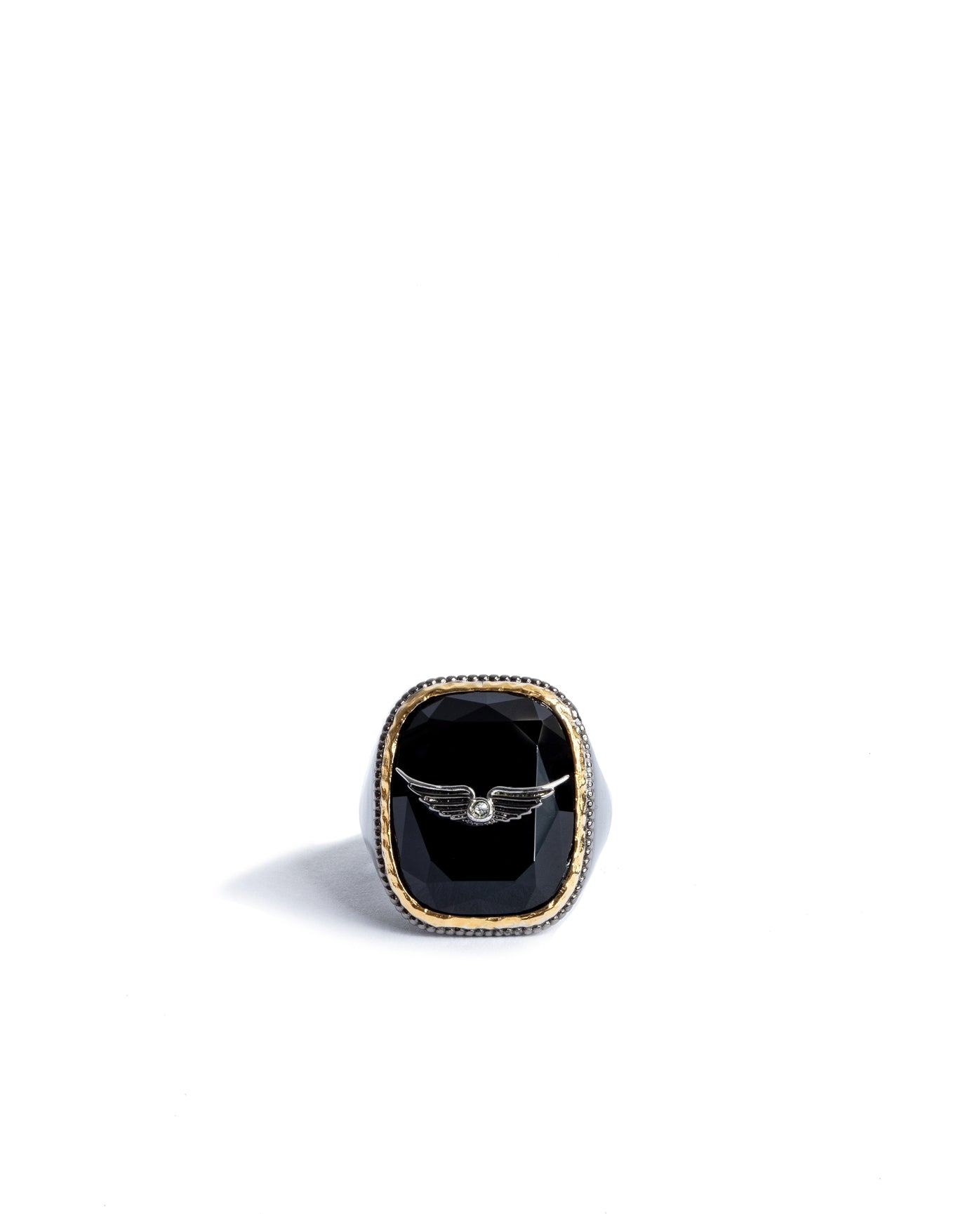Women | Rock Signet Ring | Shiny Gun