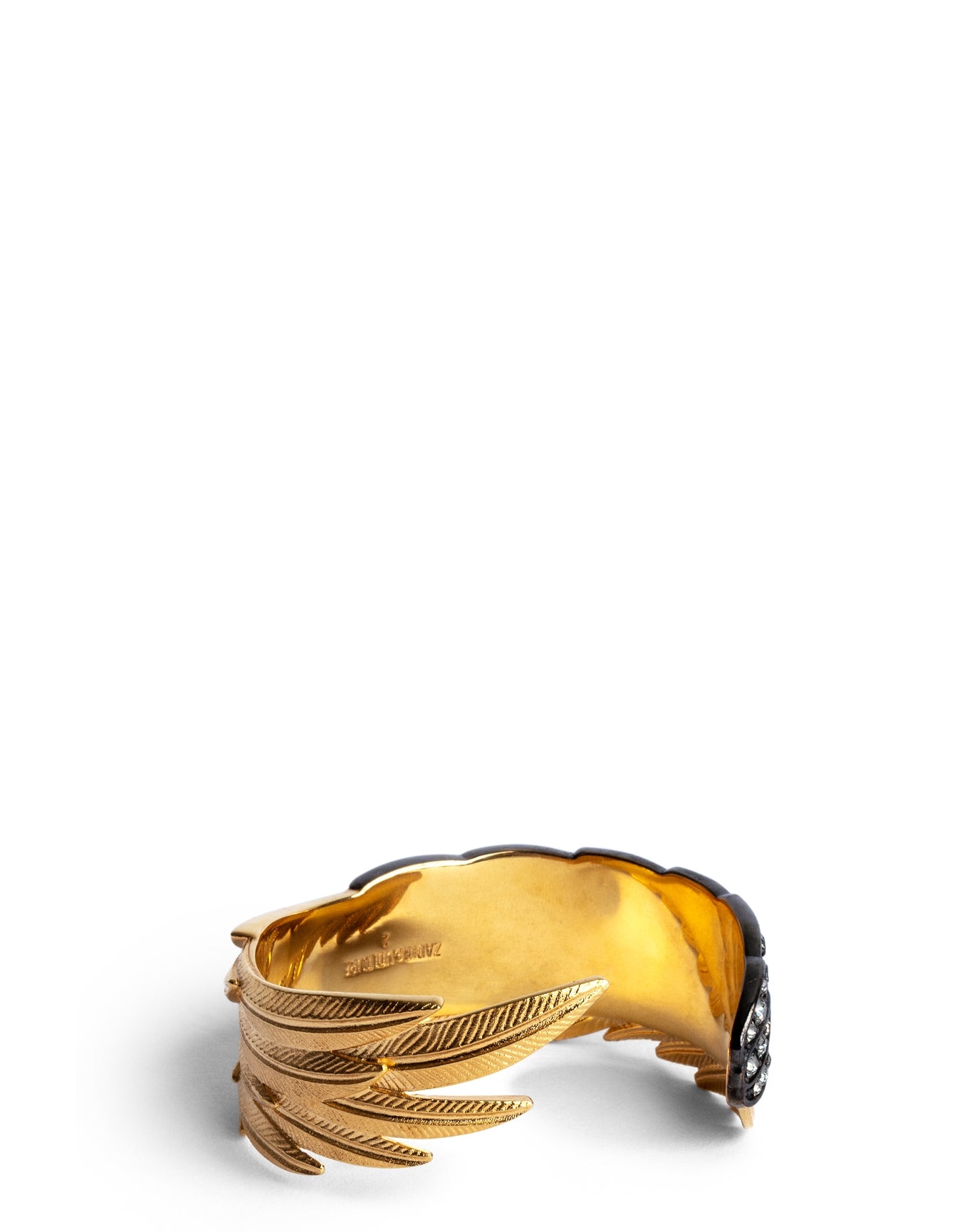 Women | Rock Feather Bracelet | Old Gold