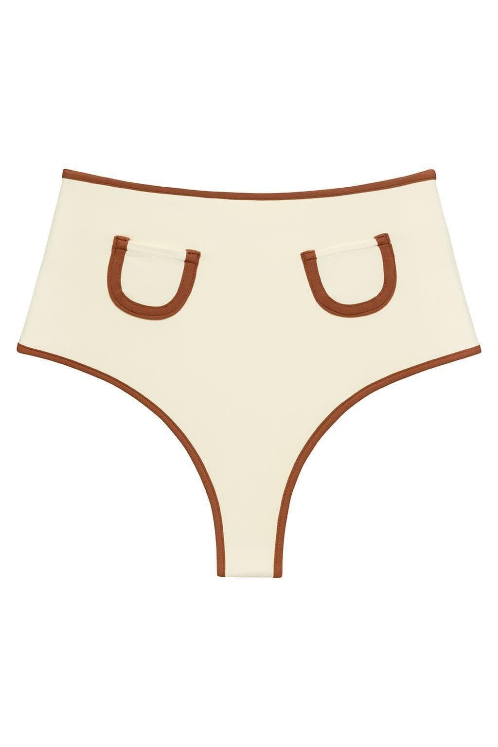 Polly Bikini Bottom | Oat Terracotta Binded