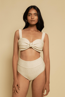 Hayden Bikini Top | Oat Texture