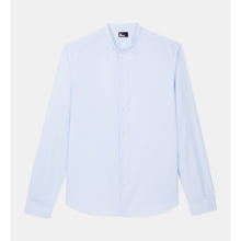 Officer Collar Shirt | Men | Blue x Ecru