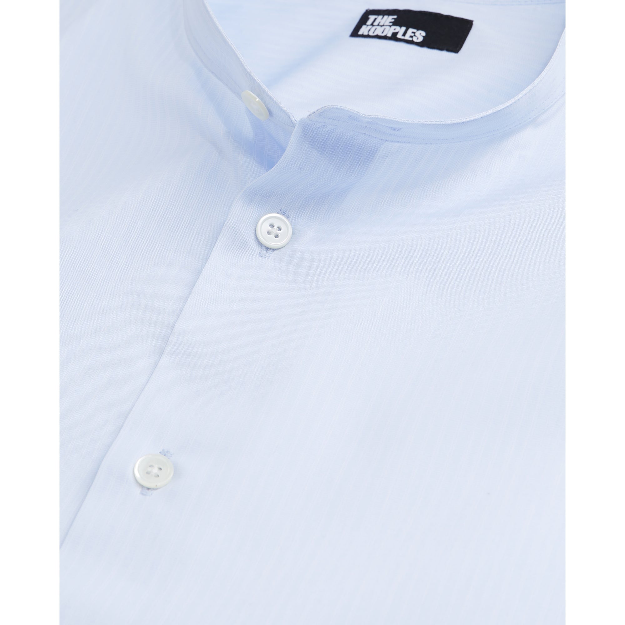 Officer Collar Shirt | Men | Blue x Ecru